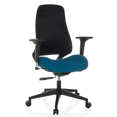 hjh OFFICE Professionele bureaustoel HENFIELD B Stof Donkerblauw