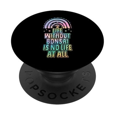 La vida sin bonsái no es vida en absoluto Bohemian Rainbow PopSockets PopGrip Adhesivo