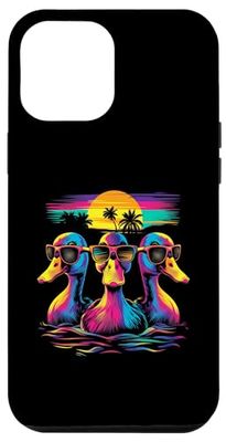 iPhone 12 Pro Max Ducks Duckling Ducky Sunglasses Beach Sunset Pop Art Case