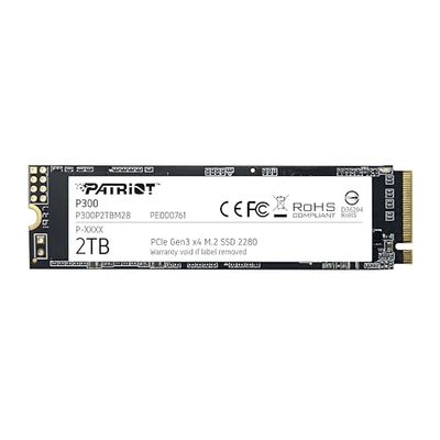 Patriot P300 M.2 PCIe Gen 3 x4 2To SSD a Basse Consommation - P300P2TBM28 - Lecture Allant Jusqu’à 2100 Mo/s et des Vitesses d’Ecriture Allant usqu’à 1650 Mo/s
