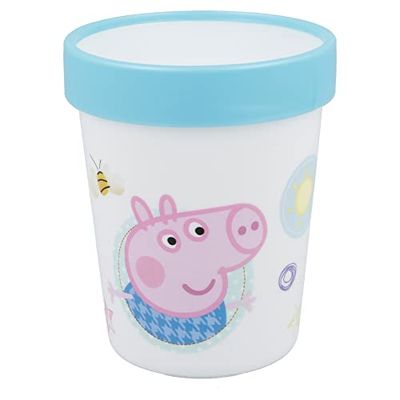 Stor Vaso Infantil Reutilizable Bicolor con Base Antideslizante de 260 ml de Peppa Pig