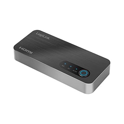 LogiLink HD0058 - HDMI-switch 2x1-poort (2x bronnen & 1x uitgang), 8K/60 Hz, HDCP, HDR, VRR, CEC