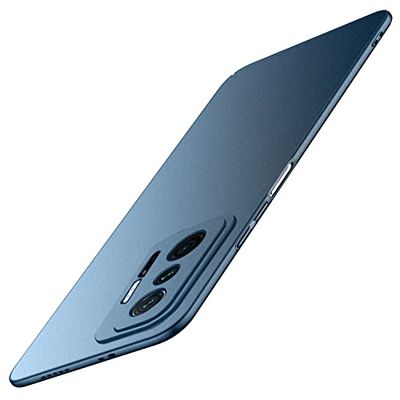 Beschermhoes voor Xiaomi Mi 11T Pro 5G, ultradun, mat, voor mobiele telefoon, dun, krasbestendig, harde schaal, antislip, harde beschermhoes, PC, beschermhoes Xiaomi Mi 11T/11T Pro, blauw/grijs
