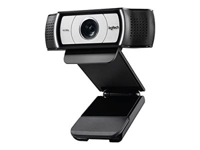 Logitech C930e Business Webcam, Appel Vidéo Full HD 1080p/30ips, Correction/Mise au Point Automatiques, Zoom 4X, Volet de Protection, Skype Business, WebEx, Lync, Cisco, PC/Mac/Portable/Macbook/Chrome
