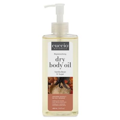 Cuccio Naturale Dry Body Oil 458ml (15.5oz) Refill - Vanilla Bean Sugar with pump