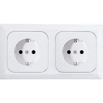 OPUS® 1 dispositivo completo Kanto de 2 vías para enchufes dobles, color: blanco alpino