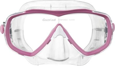 CRESSI Estrella Mask - Masque Estrella, Transparent/Rose, Taille Unique, Unisexe Adulte