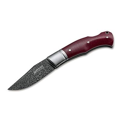 Böker Manufaktur Solingen Uniseks - volwassenen boxer damast zakmes, zilver, 18,1 cm