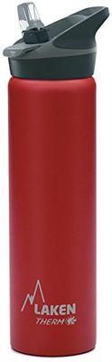 Laken Jannu Garrafa térmica de aço inoxidável 18/8 e parede dupla a vácuo, unissexo adulto, vermelho, 750 ml
