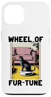 Wheel Of Fur-Tune Robot Vacuum Cleaner Funny Cat Case for iPhone 13