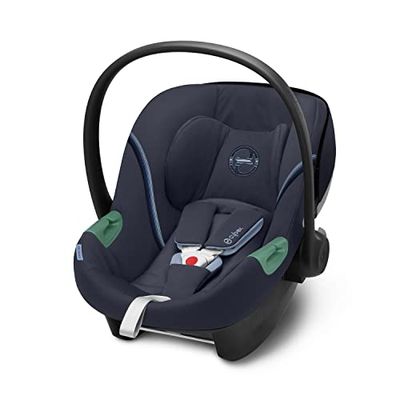 CYBEX Gold Coque Aton S2 i-Size, De la naissance à environ 24 mois, Max. 13 kg, Coussin Réducteur pour Nouveau-né inclus, Compatible SensorSafe, Ocean Blue