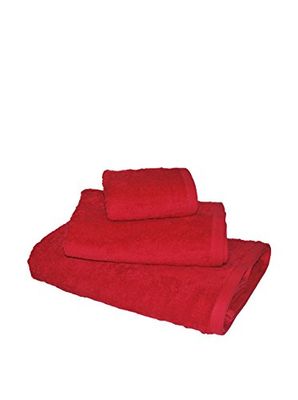Casa Campo Maison Champ Set Serviette 3 pièces Iris Rouge Unique
