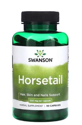 Swanson Cola de Caballo 500mg - Suplemento Natural de Alta Potencia para Salud Ósea y Crecimiento del Cabello - 90 Cápsulas