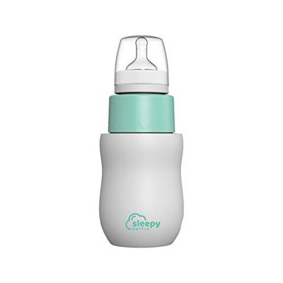 SLEEPY BOTTLE Bärbar nappflaskberedare. Värmer vatten 37 °C. Enkel nappflaskor. TWIST & SHAKE och vatten blandat med mjölkpulver. Baby nattfoder. Mata barnet på språng.