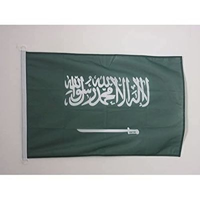 AZ FLAG Pavillon Nautique Arabie Saoudite 45x30cm - Drapeau de Bateau saoudien 30 x 45 cm