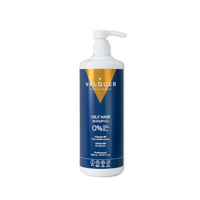 Valquer Formula Zero Shampoo for Oily Hair. Regulates and controls excess oil, cleansing, hydrating, and repairing hair. With Affipore and Vitamin B6. Vegan. 1 L.