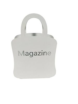 King Home Porte-revues Blanc 26 x 8 x 38 cm