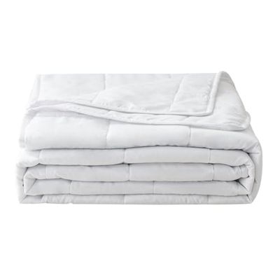Good Nite Single Duvet 4.5Tog Summer Duvet Quilt Soft & Lightweight and Machine Washable, White with Corner Ties (Single 135×200cm)