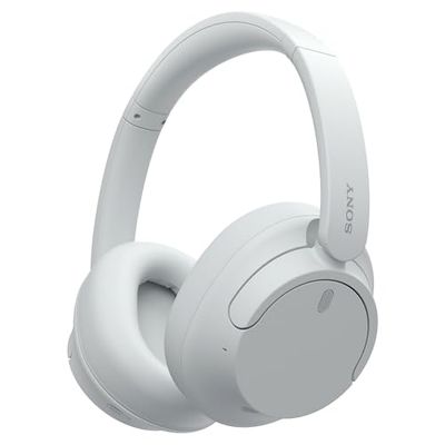 Sony WH-CH720N draadloze bluetooth-hoofdtelefoon met ruisonderdrukking, tot 35 uur batterijduur en snellaadfunctie, wit