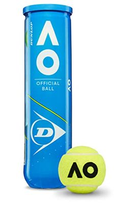 Dunlop Australian Open bola de ténis - para terra batida, pista dura e erva (1x4 lata)