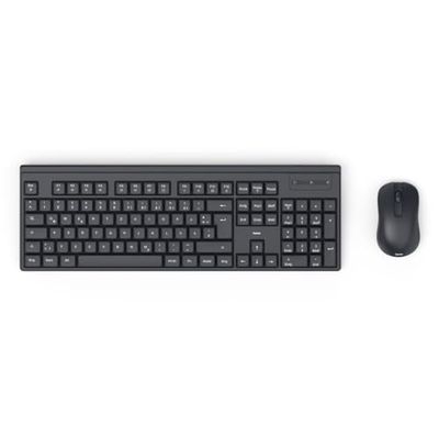 Hama keyboard and mouse set WKM-100 black (Polish QWERTY chip, 2.4Ghz Wireless, Numeric, AI Button, USB, Eco-Friendly, Quiet)