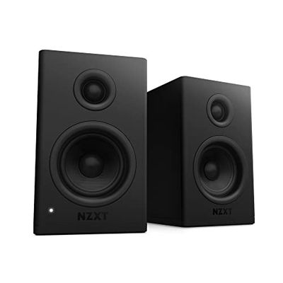 NZXT Relay Altoparlanti da scrivania per PC - AP-SPKB2-EU - Gamma sonora completa - 80 Watt - High Dynamic Range - Tweeter con cupola in seta - Woofer con fibra di vetro - Neri