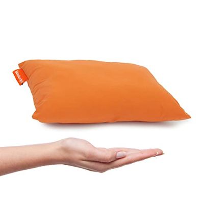 Urban spädbarn pippipsqueak liten | Liten kudde med namnbricka – ministorlek 28 cm x 17,8 cm x 6,3 cm – maskintvättbar – bra för små barn, resor, hals, ländrygg, hundar, förskola och daghem – orange