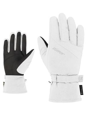 Ziener KLAIRE Guanti da sci da donna/sport invernali | Gore-Tex, molto caldi, bianco fog, 6