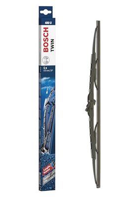 Bosch 3165143572894 Balai d'Essuie–Glace Conventionnel Twin 480U, Longueur: 475mm – 1 Balai avant