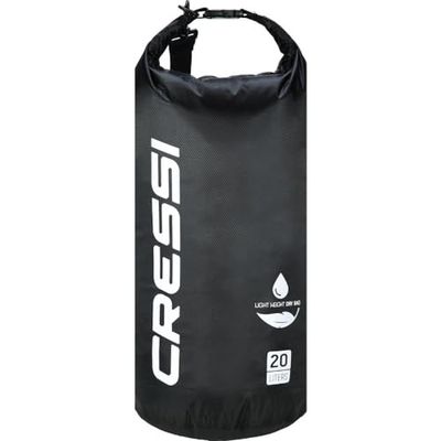 Cressi Dry Premium Sac Technique Ultraléger 100% Étanche Imperméable-Flottant Haute Qualité Mixte Adulte, Noir (Noir/Tek Bag), 20 L