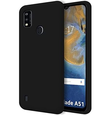 Tumundosmartphone Funda Silicona Líquida Ultra Suave para ZTE Blade A51 Color Negra