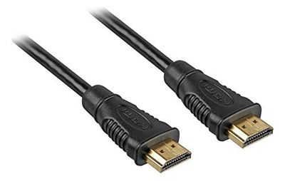 PremiumCord Cabo HDMI 4K de alta velocidade M/M, 10,2 Gbps com Ethernet, compatível com vídeo 4 K @ 30 Hz, Full HD 1080p, Deep Cor, 3D, ARC, HDR, Dolby TrueHD, conectores banhados a ouro, preto, 1, 5