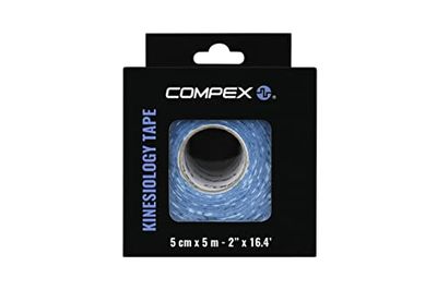 COMPEX - Rotolo di Nastro kinesiologico Elastico per Adulti, Unisex, Colore: Blu, Unico