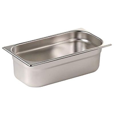 Vogue S726 Gastronorm Kit para modelo gd875 polar topper para mantener refrigerado, acero inoxidable, incluye 3 x 1/3 y 1 x 1/2 contenedores
