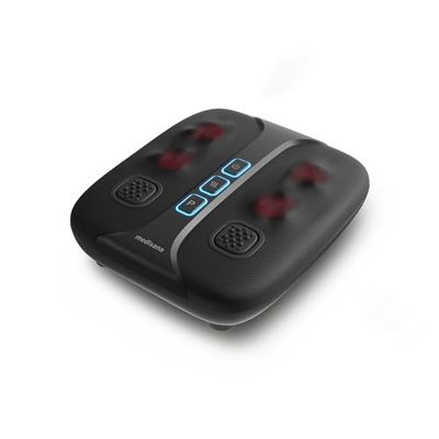 medisana LM 100 Premium been- en voetmassageapparaat met schudfunctie, shiatsu-massageapparaat voor de voetzool met warmtefunctie, met 2 trilplaten om de lymfestroom en bloedsomloop te bevorderen