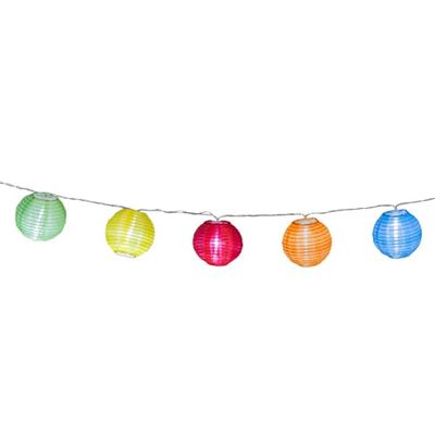 Boland - Fiaccole a LED con 10 lanterne colorate, 185 cm, decorazione per feste di compleanno e carnevale
