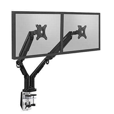 Vantage Premium Duo Monitor Mount (VESA 75 & 100, 2X 2-9 kg, voor 17-32 inch beeldschermen, met gasveer, draaibaar, kantelbaar, draaibaar) zwart
