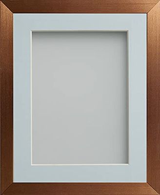 Frame Company Simpson Range Copper 20x16 inch Frame With Light Blue Mount for 16x12 inch *Choice of Sizes* Fitted with Real Glass