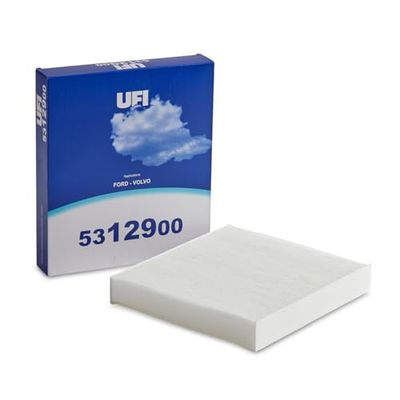 UFI Filtro de quarto anti-pólo 53.129.00, filtro de quarto de substituição, adequado para carros, adequado para modelos Ford e Volvo