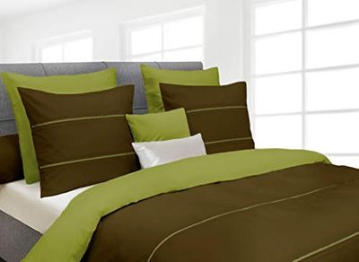 Heckett Lane Dekbedovertrek Jason 140 Green Oasis/Burnt Olive