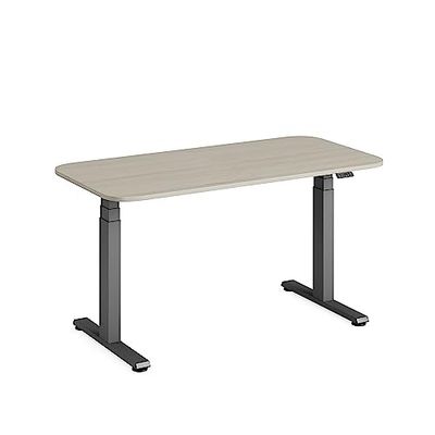 Steelcase Solo Mesa Altura Ajustable Eléctrica para Trabajar de Pie o Sentado, Controlador Programable, Potente motor, Sensor Anticolisión y Red de Gestión de Cables. Acabados en Acacia/Mirlo