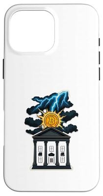 Bitcoin Future Design Crypto Lightning Graphic Wealth Energy Case for iPhone 16 Pro Max