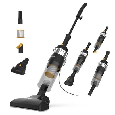 Newlux Stofzuiger met kabel, 2-in-1 V900, verticaal en handig, 800 W, tank van 2 liter, 16,5 kPa en drievoudige Sist-filtering (F.HEPA), 5 m werking, energie-efficiëntie A (zwart)