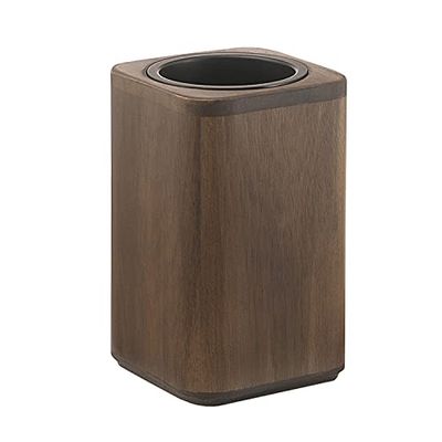 Gedy Dafne Porta Brushes, Bamboo, Walnut, 8 x 8 x 13 cm