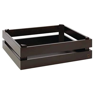 APS boîte en bois -SUPERBOX-, boîte en bois, boîte à vin, boîte à buffet, boîte en bois déco, boîte de rangement, boîte à meubles, 35 x 29 cm, H : 10,5 cm, bois d'acacia, convient pour GN 1/2