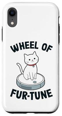 Wheel Of Fur-Tune Cat On Robot Vacuum Cleaner Cat Case for iPhone XR