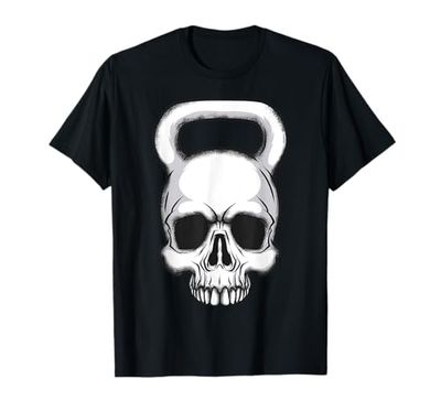 Kettlebell - Maglietta da allenamento vintage con teschio Maglietta