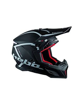 Hebo MX Legend Carbon Capacete rígido para adultos, unissexo, preto, XXL