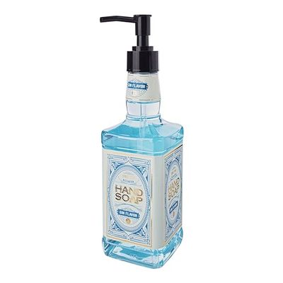 accentra Mydło do rąk GIN FLAVOR w butelce o wyglądzie butelki z ginem, 480 ml mydło do rąk w dozowniku z pompką, mydło w płynie, zapach ginu – do wielokrotnego napełniania