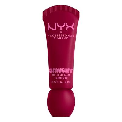 NYX Professional Makeup, Smushy Matte Lip Balm con Aplicador Suave, Bálsamo Labial Mate con Acabado Difuso, Ceramidas de Azúcar y Polvo de Arroz Mochi, Fórmula Vegana, Squeeze N' Sizzle